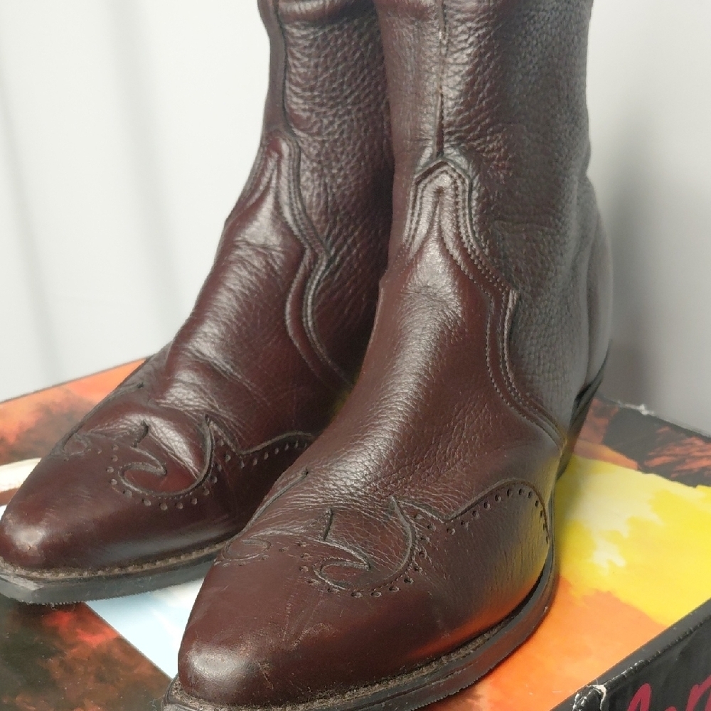 Abilene Boot Co. Dark Brown Western Boots - Picture 3 of 10